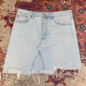 NWOT Free people high waisted denim skirt